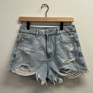 GARAGE DENIM Womens Shorts Size 5/27 Vintage Festival High Rise Light Blue